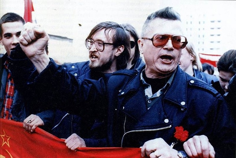Егор Летов на митинге национал-большевиков