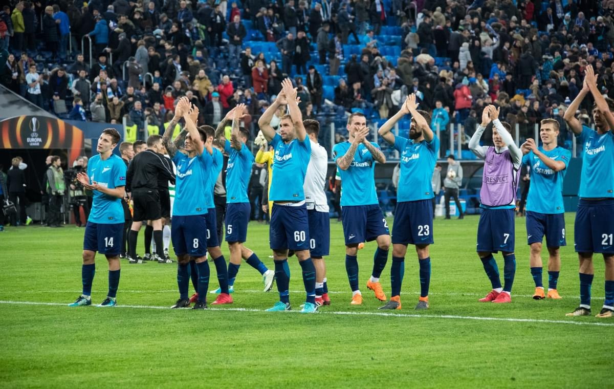 Футболисты "Зенита" после матча с "Селтиком"
