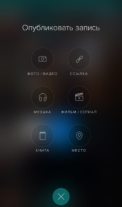 Так выглядит окно публикации новой записи.