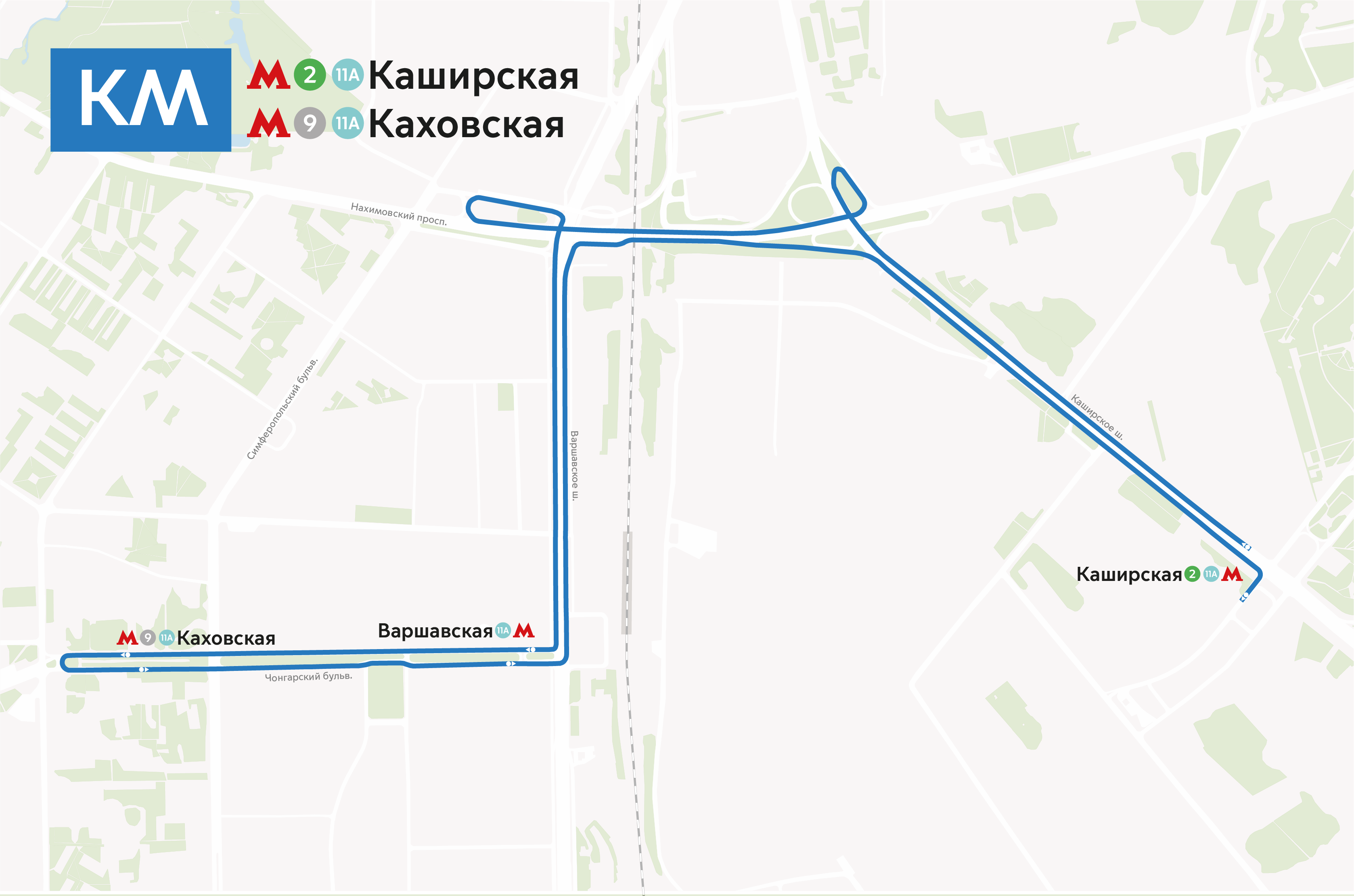 Пути проезда бесплатных автобусов и их остановки. Источник МОСГОРТРАНС