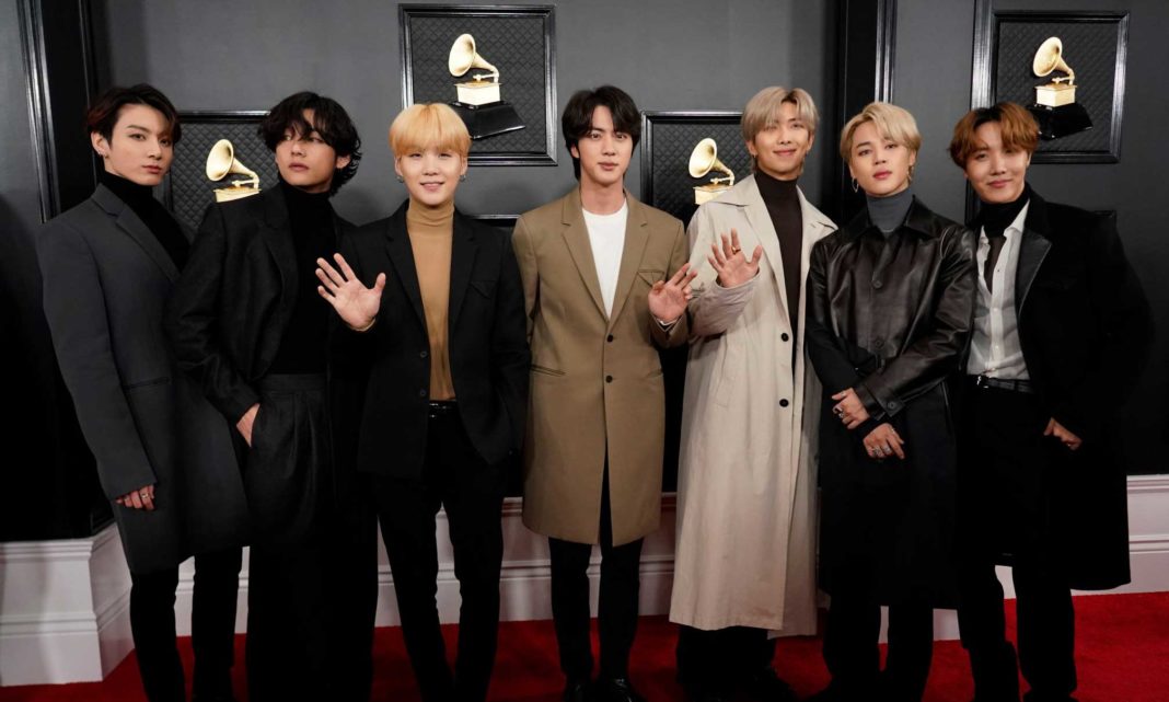 BTS на ковровой дорожке 62-й церемонии вручения «Грэмми», 2020
