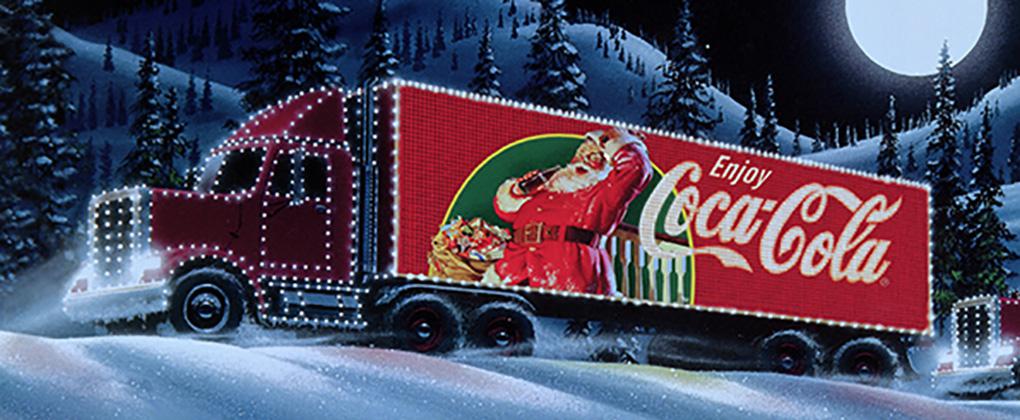 Новогодняя реклама Coca‑Cola с грузовиками (источник: coca-cola.ru)